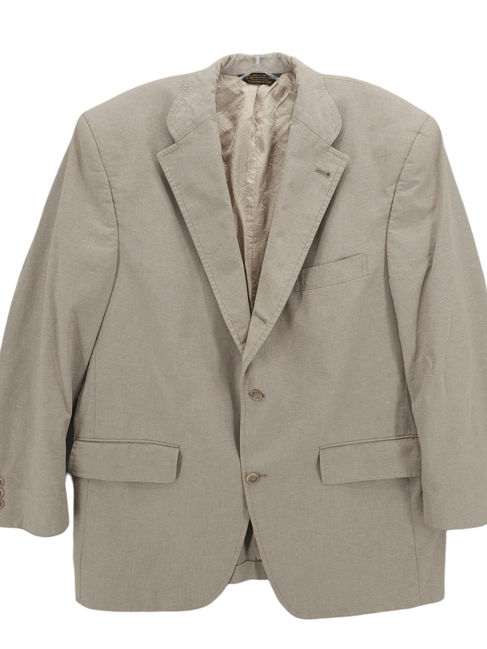 J. PRESS Blazer Sport Coat Natural Beige Size 44R